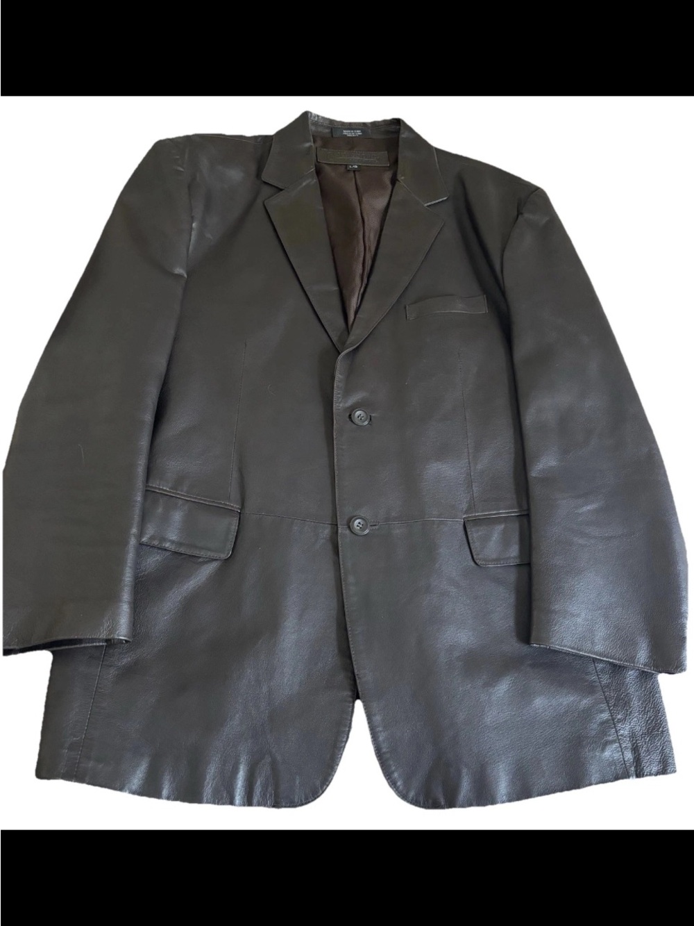 Stafford Men's Brown Leather Sport Coat Blazer